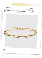 Geelgouden schakelarmband Closed Forever 18 cm