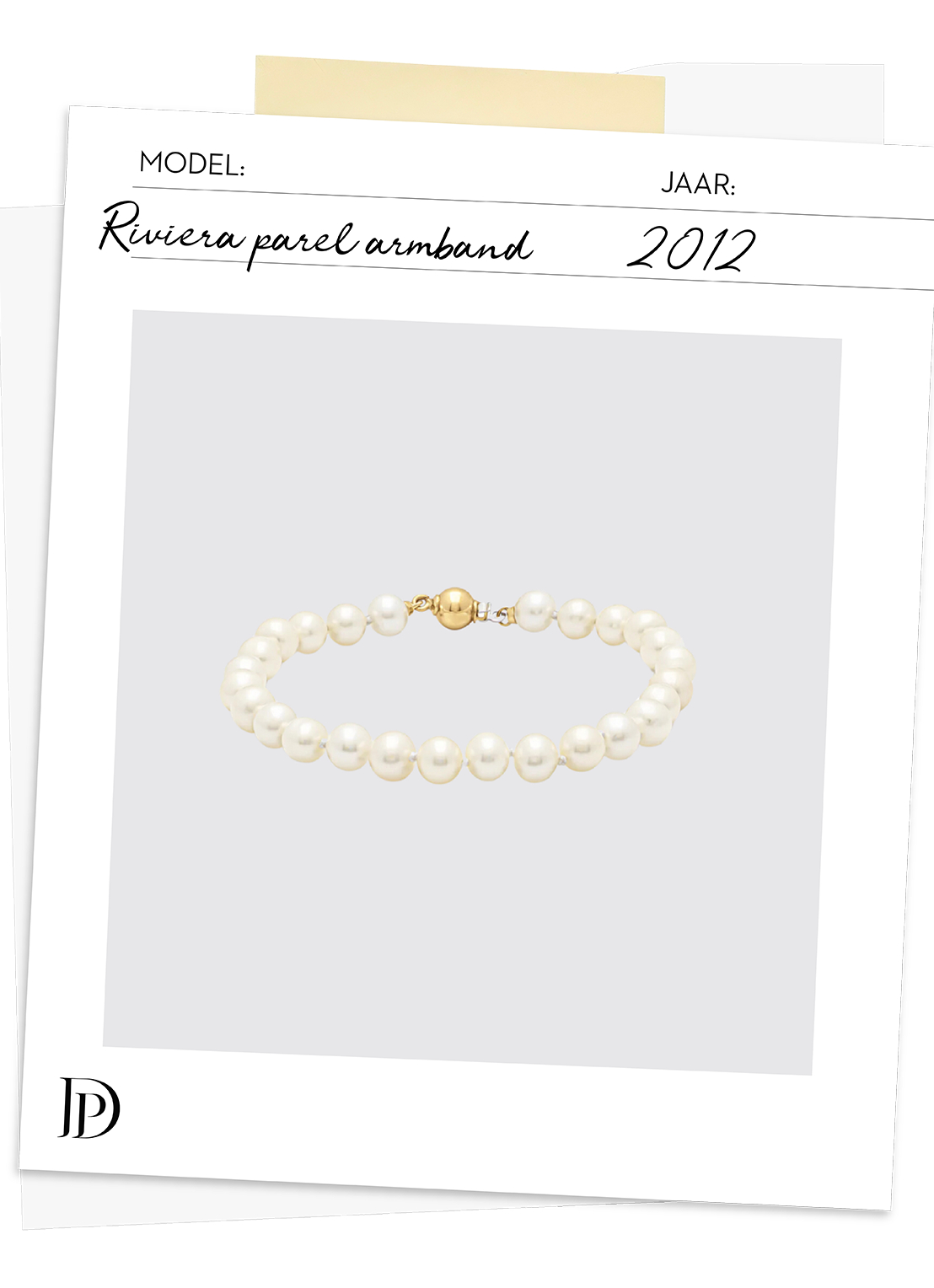 Yellow gold pearl bracelet Rivièra