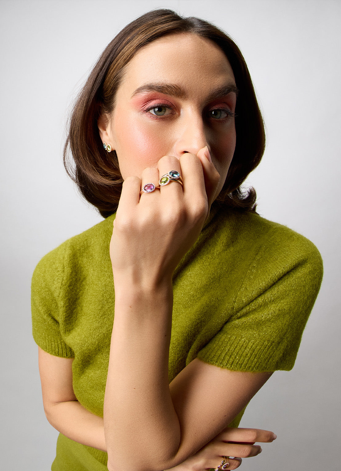 Geelgouden ring, 1.61 ct topaas, Little Drops