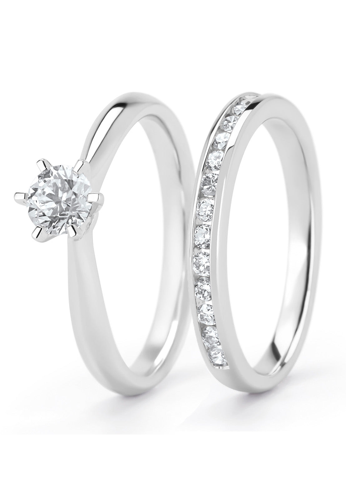 Witgouden ring, 0.40 ct diamant, Perfect Match