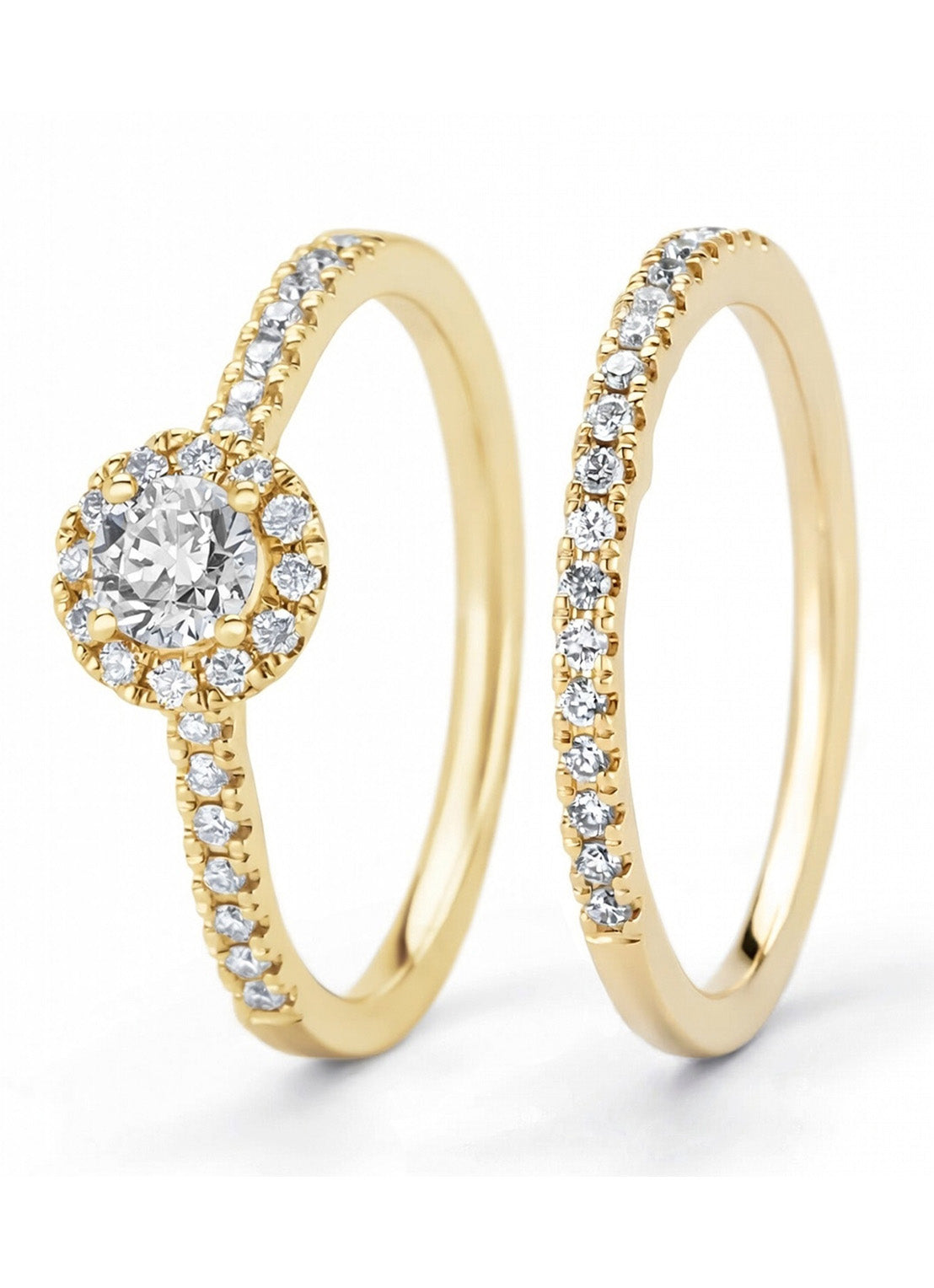 Geelgouden ring, 0.14 ct diamant, Perfect Match