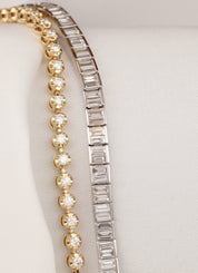 Geelgouden armband, 1.00 ct diamant, Tennis bracelet