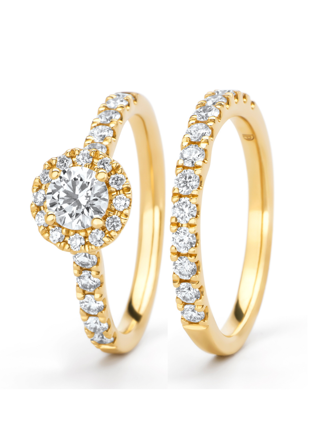 The Halo Match Geelgoud, 1.20 ct diamant, Perfect Match