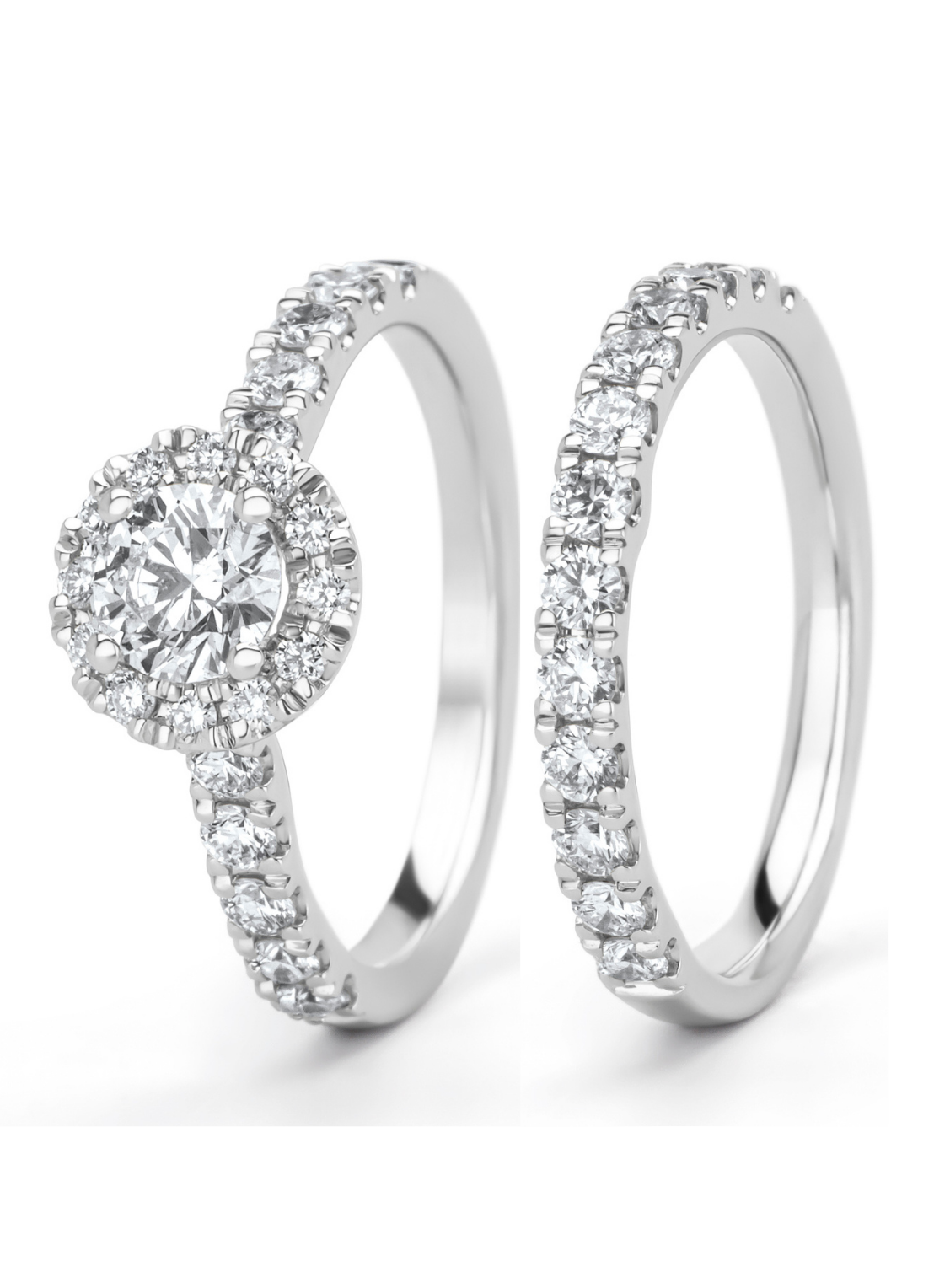 The Halo Match Witgoud, 1.62 ct diamant, Perfect Match