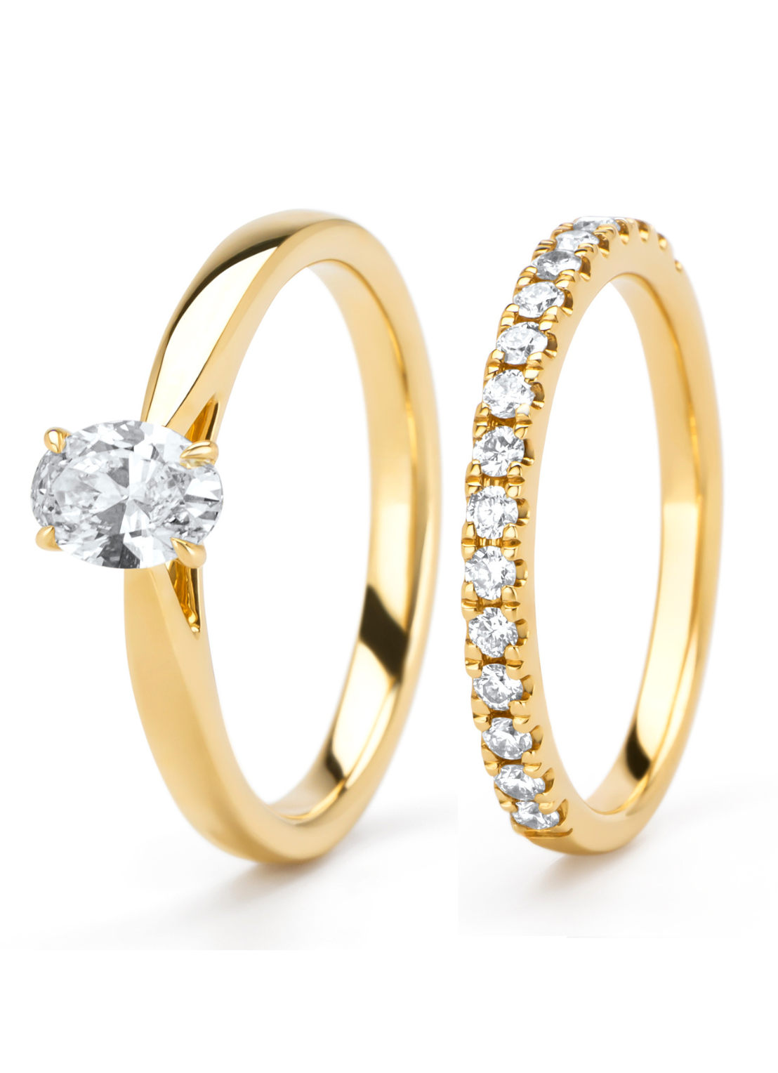 The Signature Match Geelgoud, 0.82 ct diamant, Perfect Match