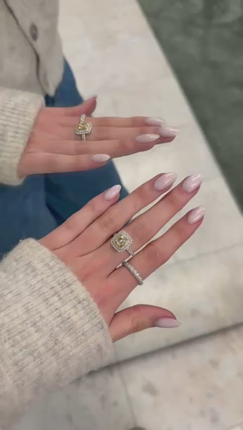 Golden Ring, 1.03 CT Fancy Yellow Diamant