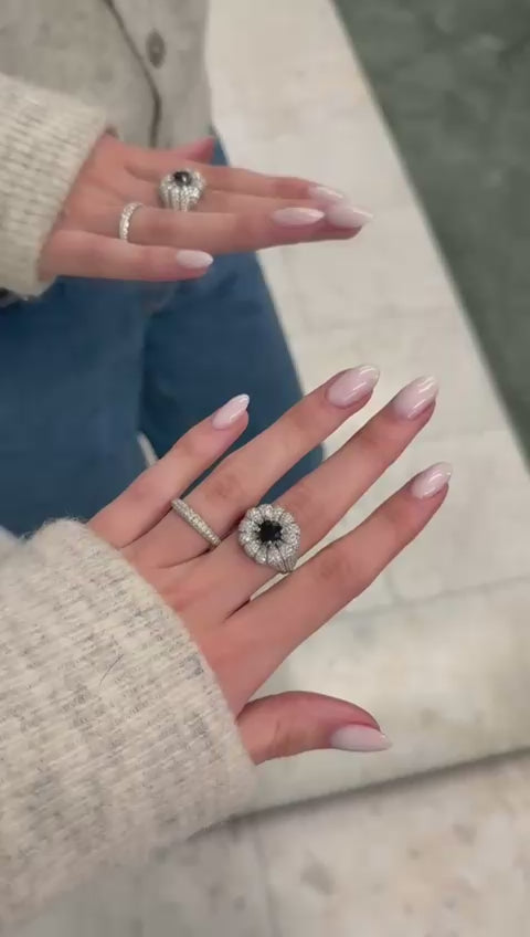 Witgouden ring, 1.06 ct blauwe saffier, Gallery