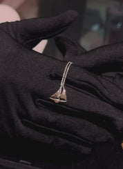 White gold pendant Sailboat, Dutch icons